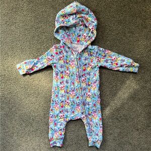 Posh Peanut x Lisa Frank - Spotty & Dotty Hooded Romper - 3-6 Months